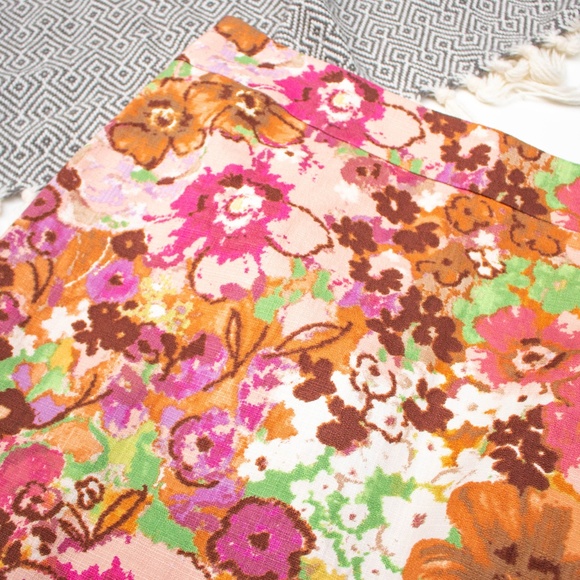 J. Crew Floral Pencil Skirt - Pink and Orange - Picture 2 of 5